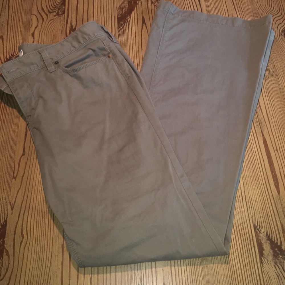 Ann Taylor Loft sz 10, green flare pants, GUC